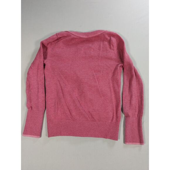Hollister Womens Pink Button Front Cardigan Sweater Small 100% Cotton Logo - Picture 8 of 9